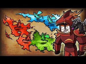 Fire vs Ice vs Earth - DRAGON MAP WARS! (Minecraft)