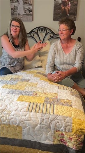 Staggered Bricks FREE pattern @SederQuilts.com #quilt #yellowQuilt #LongArmQuilting #FreePattern