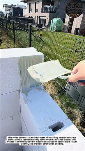 Aerated Concrete Block Installation | Lightweight Wall Construction Technique