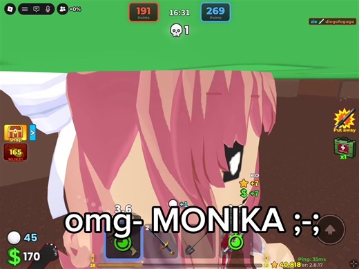 OMG MONIKA- DONT #ddlc #dokidokimonika #dokidokiliteratureclub #roblox #undergroundwar2.0 no hate to anyone!! js a video-