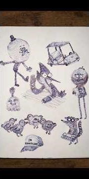 Abstract Regular Show drawn with both my hands