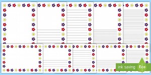 Spring Primrose Landscape Page Borders