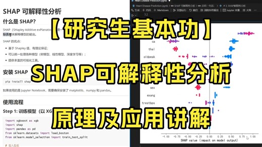 【研究生基本功】SHAP可解释性分析，原理及应用详细讲解，了解特征重要性及模型解释性！ -人工智能/机器学习/深度学习