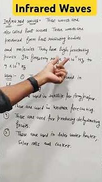 Infrared waves | Electromagnetic spectrum | Uses of Infrared waves