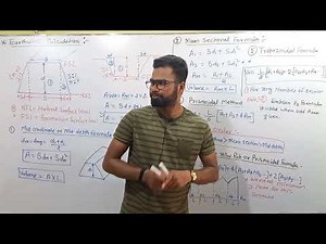 Earthwork For Road and Irrigation Work/ Mid Depth Method, Mean section, prismoidal method, Simpson