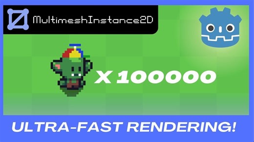 【中文配音】使用 MultiMeshInstance2D 优化您的 Godot 游戏的渲染