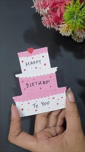 Easy Birthday Cake Card 🎂 | Handmade Birthday Card Idea | DIY Pop-Up Card for Birthday Gift
