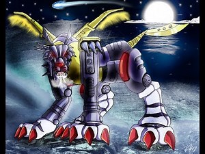 Digimon: Gabumon Warp Digivolves To Metalgarurumon (English dub w/ Japanese Music)