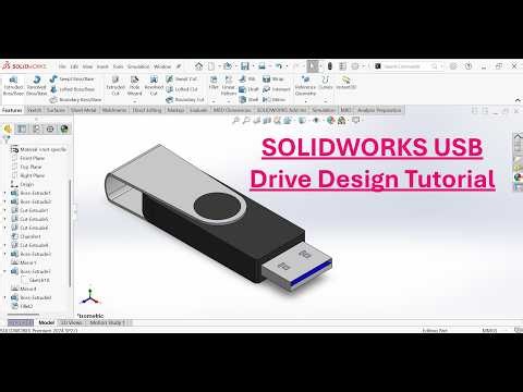 SOLIDWORKS USB Drive Design Tutorial | Complete USB Modeling in SOLIDWORKS