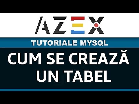 Tutoriale de MySQL - 3. Cum se crează un tabel
