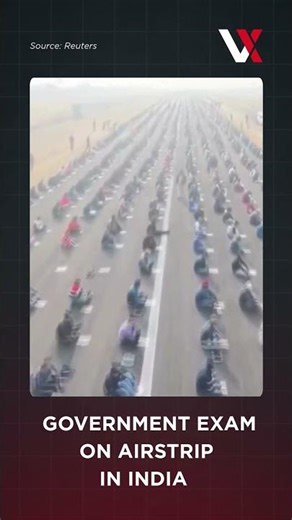 WATCH | Thousands Sit For Government Exam On Airstrip In India | VERTEX