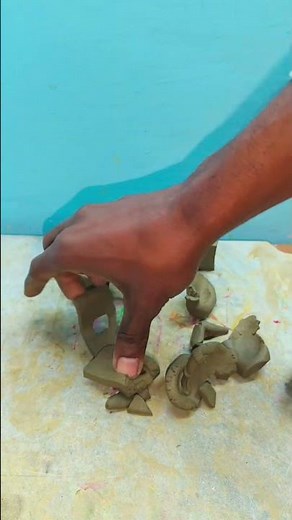 Handmade Mini Kitchen Set Making | Clay Miniature Cooking Set Art#diy #claymodeling #claywork #clay