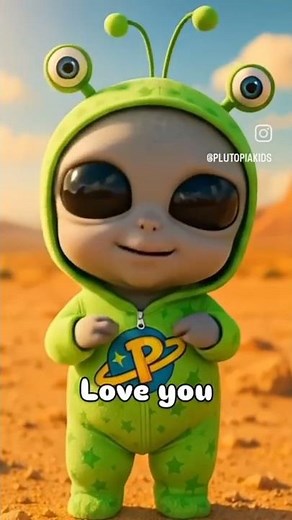 ADORABLE LITTLE GREEN ALIEN SAYING HOW HE FEELS