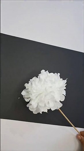 How to make tissue paper flowers | Easy Paper Flower Craft Idea #diy #shorts
