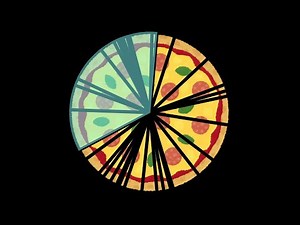 Randomly Dividing a Pizza into N Pieces and Eating About 1/3 [English Subtitles]