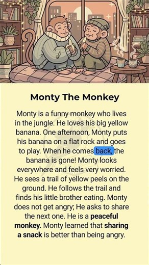 Monty the Monkey #englishforbeginners #bedtimestories
