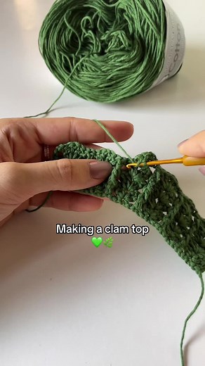 Making a Clam Top Pattern | Crochet TikTok Tutorial