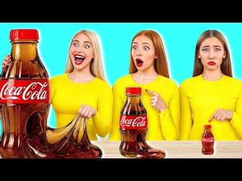 Big medium and small plate challenge | funny food Recipes by