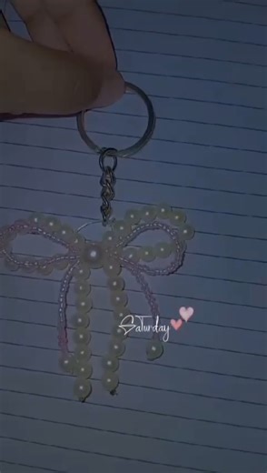 DIY beaded keychain || Keychain craft with beads #diy #beadwork #keychain #diykeychain #tutorial