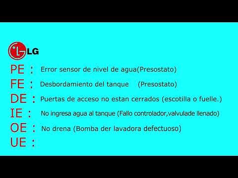 Códigos de errores Lavadoras LG