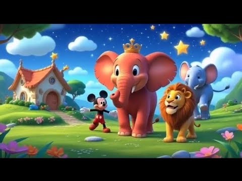 Mickey Mouse and the Lion with the Silly Red Elephant 🎉😂