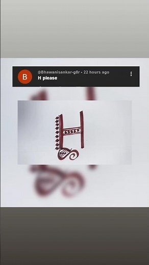 “Stylish H Calligraphy ✍️ | Creative Letter H Art #Shorts”