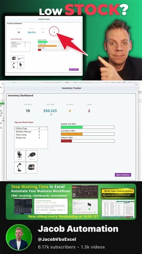 This Excel Inventory System Does WHAT?! 🤯 #Excel #Automation