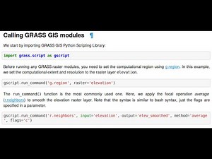 Scripting GRASS GIS 7 with Python