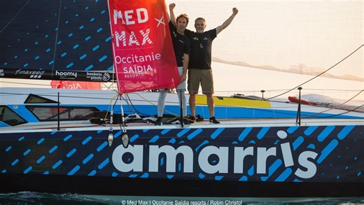 Voile : Achille Nebout vainqueur hautement symbolique sur la Med Max en Class40