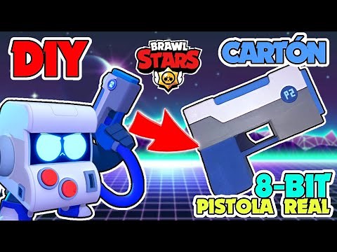 Como hacer la PISTOLA 8 BIT de CARTON (es una linterna) - Brawl Stars DIY #Manualidades #AndroGs