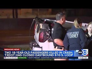 2 teenagers killed in fiery crash after driver lost control on South Loop, HPD says