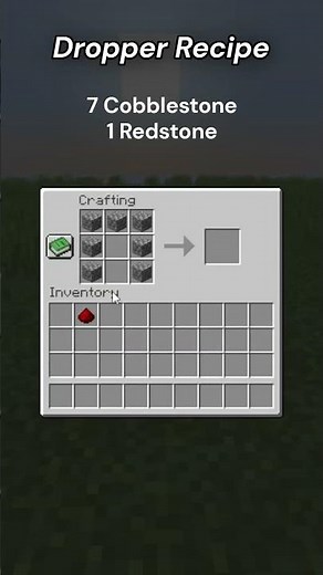 Minecraft Dropper Recipe