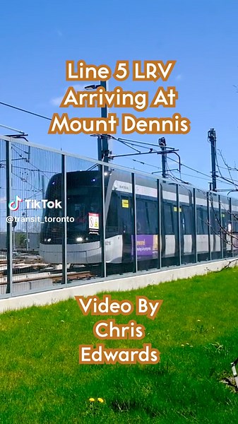 Line 5 LRV arriving at Mount Dennis Video by @ruetechnica #TTC #Toronto #Eglinton #EglintonLRV #Crosstown #Line5 #EglintonCrosstown #PublicTransit