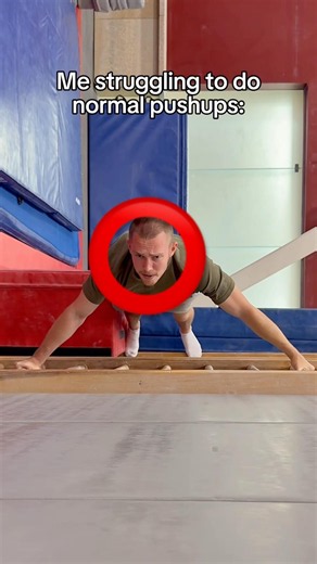 Hardest push-up ever 🤯 #gymnastics #olympics #sports #gymnast #olympic