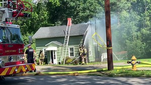 Here’s video from today’s fire on Willard Street in Jamestown. Click the link to read more: https://bit.ly/3xn18kM | The Post-Journal