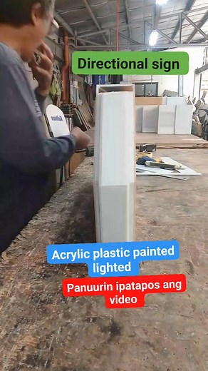 12K views · 136 reactions | #directional sign acrylic plastic painted lighted, watch this,..!! | Reynaldo Burgos Vitar | Facebook