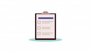 Clipboard with paper document animation | Premium Stock Video Footage