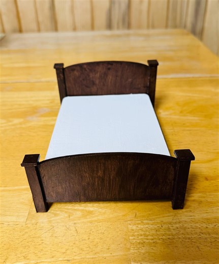 Miniature Bed and Box Spring/mattress (birch Wood): 1/6, 1/12, 1/24 Scale, DIY Assembly, PIECES ONLY - Etsy