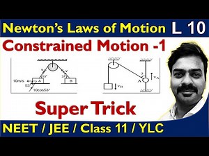 Constrained Motion | String Constraint |Part 1| Newton's Laws of Motion| L 10 | Class 11 |NEET| JEE