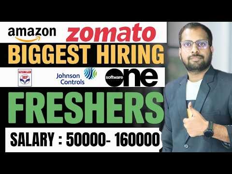 50,000 to 1,60,000 Salary For Freshers | Amazon, HPCL, Zomato, SoftwareOne Jobs | Apply Now