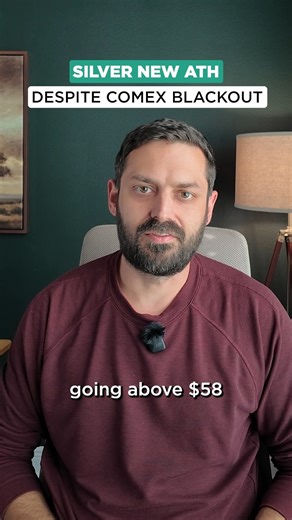 Silver over $58! But what happened on Friday? Silver set a new all-time high, and is up almost 100% YTD! However, what happened on Friday could be even more interesting. A blackout occurred at the commodities exchanges, and while futures trading was down, the price of silver rose $3. It continued its run today and reached a new record of over $58 per troy ounce. Keep up with precious metals movements on our price pages. #apmex #gold #silver #preciousmetals #MarketPulseShorts #marketpulse | APMEX
