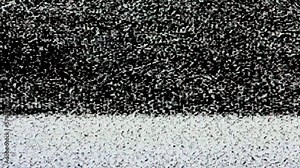 TV screen no signal, static noise and TV static fill the screen Stock Video