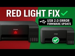 Epson L3250/L3256 Red Light Error Fix 🔴 | USB 2.0 Driver Update & Firmware Update Windows