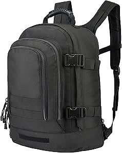 Greencity Laptop Backpacks Tactical 3 Day Expandable Bug Out Bag Classic Case Travel Hiking，Black