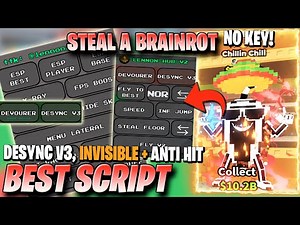Steal A Brainrot Script *NO KEY* - New Update, Fixed Desync v3, Anti Hit, Invisible, Speed & More!🎄