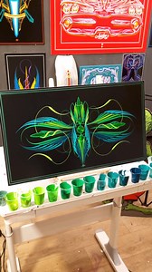9.5M views · 197K reactions | Green salad (reupload) #pinstriping #calligraphy #painting #artist #freehand #precision #lowrider #hotrod #diy | Alexander Timchenko | Facebook