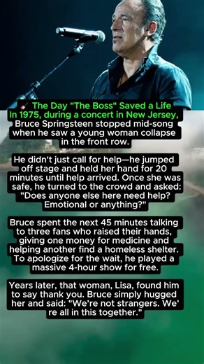 🎸 The Day The Boss Saved a LifeIn 1975, during