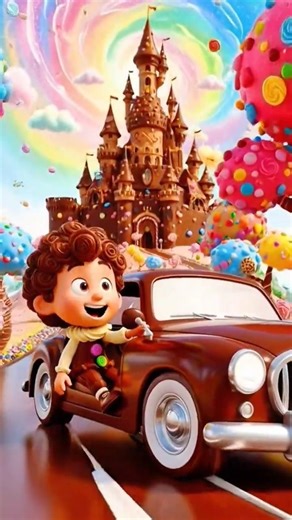 Chocolate Car Adventure in Sweet Candy World 🍫🚗 | Kids Fun Story