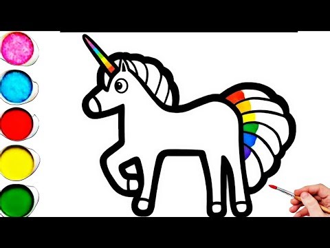Cute Unicorn 🦄 Drawing, Painting & Coloring For Kids and Toddlers_ Kids Art