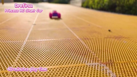 Princess Remote Control Car for Girl, Pink Monster Truck with DIY Sticker, Headlight, Colorful Wheel Light, Rotation, Spin and Spray, Toy Cars for Girl Age 4-6 6-8 8-12 Birthday Gift